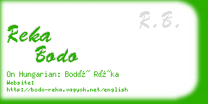 reka bodo business card